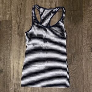 Old Navy Navy and White Striped Tank NWOT